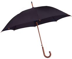 Purple Color Promotional Wooden Rain Umbrella